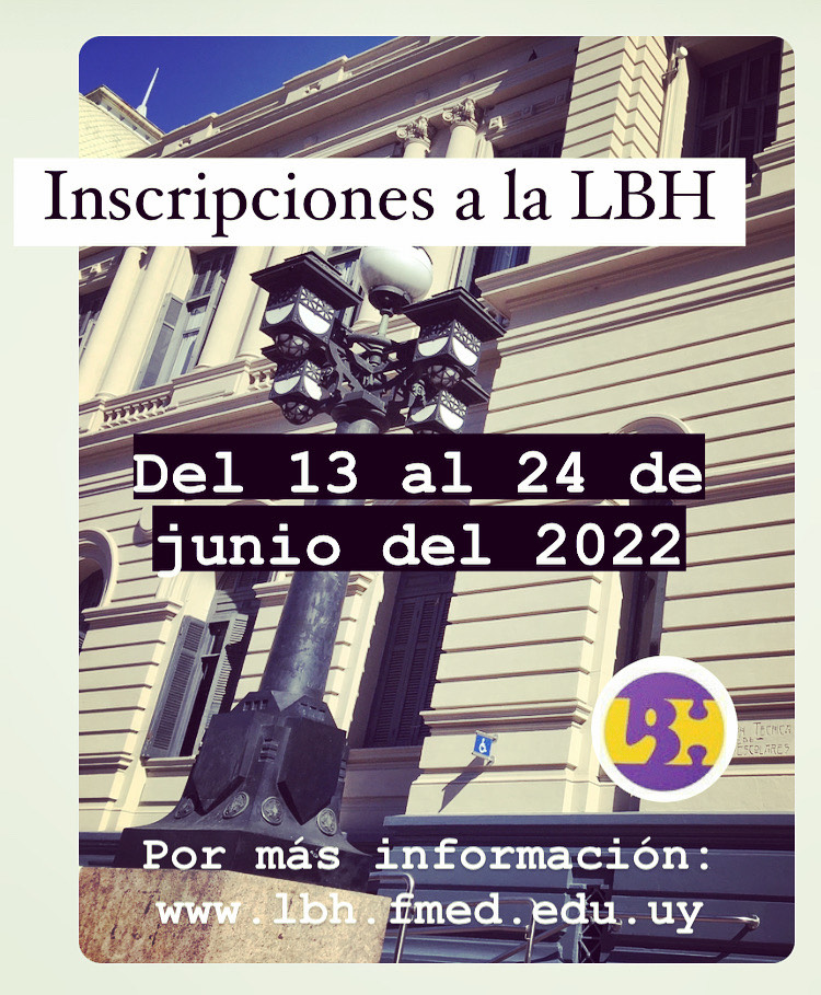 Afiche inscripciones 2do semestre 2022 LBH 1