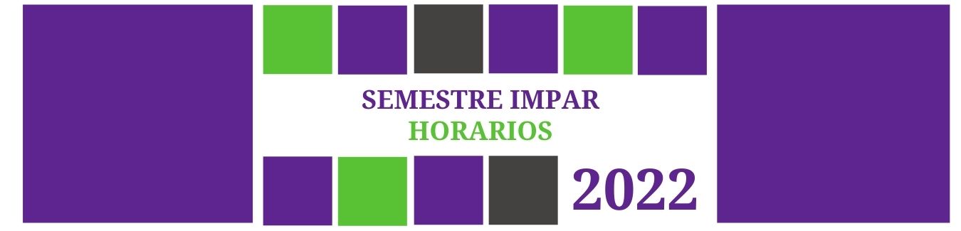 BANNER SEMESTRE IMPAR HORARIOS