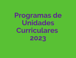 Programas de Unidades Curriculares