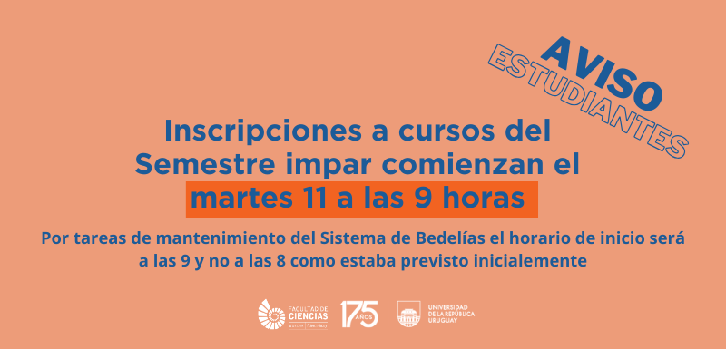 Inscripciones a cursos Semestre impar